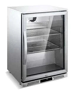 AVEVA - LG138 silver refrigerator, 138L capacity, tempered glass door, electronic control, made in China.