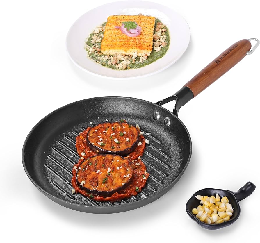 WONDERCHEF FERRO CAST IRON GRILL PAN 24CM ROUND 63154904