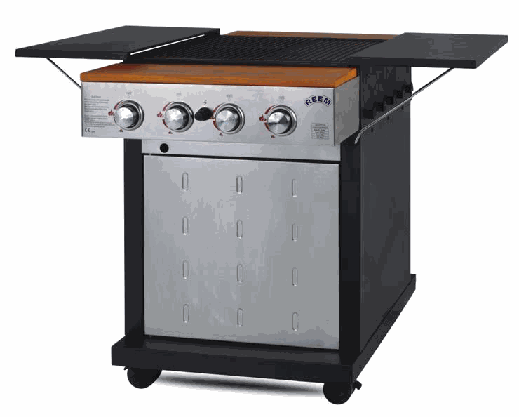 Gas barbecue grill with four burners, REEM ER8804F1(GAS), 126x80x34 cm.