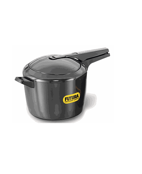 FUTURA - 9 Ltr pressure cooker, black, 9-13 person capacity.