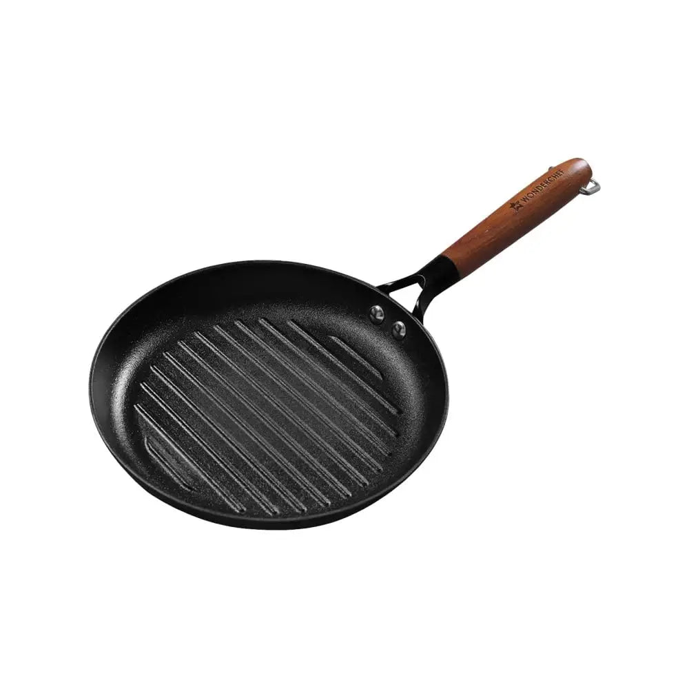 WONDERCHEF FERRO CAST IRON GRILL PAN 24CM ROUND