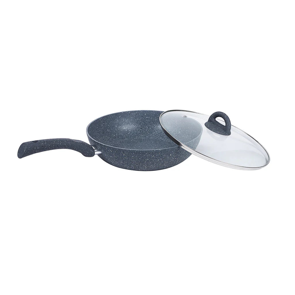 WONDERCHEF  GRANITE 24CM WOK WITH LID GREY